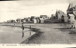CPA Lion Sur Mer La Plage Vers Hermanville