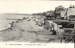 CPA Lion Sur Mer Vue Generale De La Plage