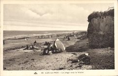 CPA Luc Sur Mer La Plage Vers La Falaise