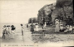 CPA Luc Sur Mer Un Coin Des Falaises