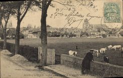 CPA Pont L'Eveque Vue Generale De La nouvelle route de Lisieux