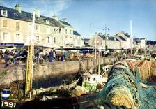 CPSM Port En Bessin Le Marché Au Poisson