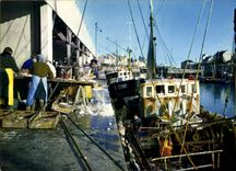 CPSM Port En Bessin Le Port Benediction De La Mer tri du poisson