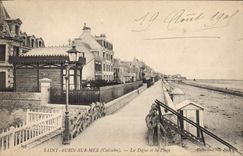 CPA Saint Aubin Sur Mer La Digue Et La Plage