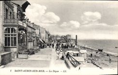 CPA Saint Aubin Sur Mer La Digue