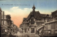 CPA Villers Sur Mer Rue De La Gare Et La Poste