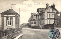 CPA Villers Sur Mer Route De Trouville