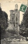 CPA Vire Les Ruines Du Château