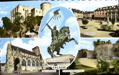 CPA Falaise L'Eglise Saint Gervais château place belle-croix