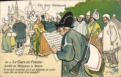 CPA Ces Bons Normands Le Gars De Falaise arrêté de monsieur le maire numéro 4