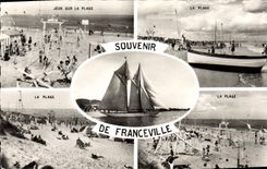 CPA Souvenir De Franceville plage