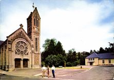 CPSM Pont D'Ouilly L'Eglise Et La Salle Des Fetes