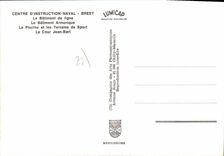 CPSM Brest centre d'instruction navale Le Batiment De Ligne Le Batiment Armorique piscine cour Jean
