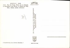 CPSM Brest Rue De Siam Place De La Liberté hotel de ville