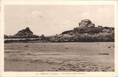 CPA Santec L'Ile Verte Et Roch Kroum