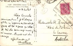 CPA Grenoble L'Ile D'Amour I'Isere Et Les Alpes