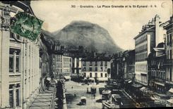 CPA Grenoble La Place Grenette Et Le St Eynard