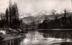CPA Grenoble Les Bords De I'Isere Et Les Alpes A I'Ile D'amour