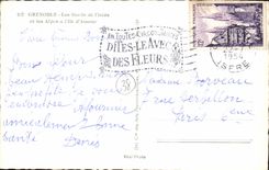 CPA Grenoble Les Bords De I'Isere Et Les Alpes A I'Ile D'amour