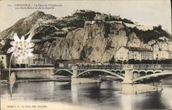 CPA Grenoble Le Pont De I'Esplanade Les Forts Rabot Bastille