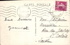 CPA Pornichet Tentes Et Plage A Maree Basse
