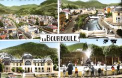 CPA La Bourboule Vue Generale Les Ponts Sur La Dordogne casino jet d'eau