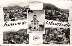 CPA La Bourboule souvenir ponts hotels église casino