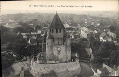 CPA Provins La Tour De Cesar Vue Vol D'Oiseau