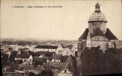 CPA Provins Dome St Quiriace Et Vue De La Ville