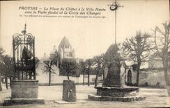 CPA Provins La Place Du Chatel A La Ville Haute
