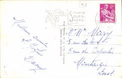 CPA Antibes Vue Generale Et Les Alpes