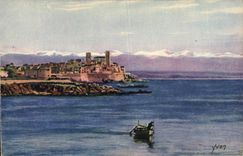 CPA Antibes Le Fort Carre Et La Chaine Des Alpes