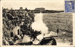 CPA Antibes Piscine Et Rochers Du Pavillon Eden Roc