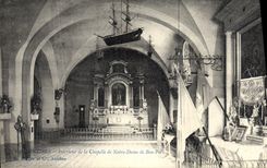 CPA Antibes intérieur De La Chapelle De Notre Dame De bon Port