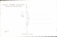 CPA Antibes Le Fort Carre Devant La Chaine Des Alpes