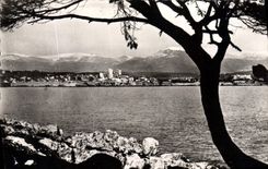 CPA Antibes Les Remparts Et Les Alpes