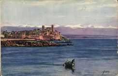 CPA Antibes Le Fort Carre Et La Chaine Des Alpes
