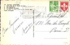 CPA Antibes Vue Prise De La Route Du Cap Les Remparts