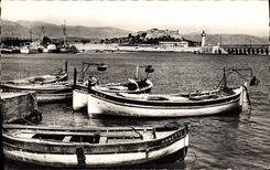 CPA Antibes Le Port Et Le Fort Carre