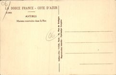 CPA Antibes Maisons Construites Dans Le Roc