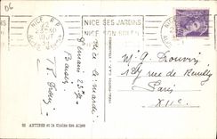 CPA Antibes Et La Chaine Des Alpes