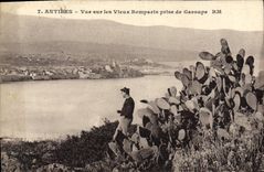 CPA Antibes Vue Sur Les Vieux Remparts Prise De Garoupe