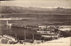CPA Antibes Vue Sur Les Cimes Neigeuses Des Alpes Maritimes