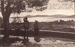 CPA Antibes Coucher De Soleil Sur I'Esterel Vu De la garoupe