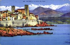 CPA Antibes Et La Chaine Des Alpes