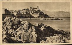 CPA Antibes Vue Generale Chaine Des Alpes