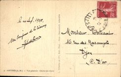 CPA Antibes Vue Generale Chaine Des Alpes