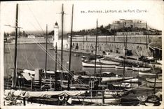 CPA Antibes Le Port Et Le Fort Carre