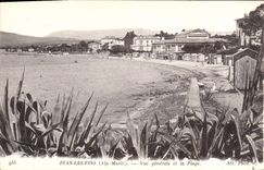 CPA Juan Les Pins Vue Generale Et La Plage