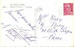 CPA Juan Les Pins La Plage